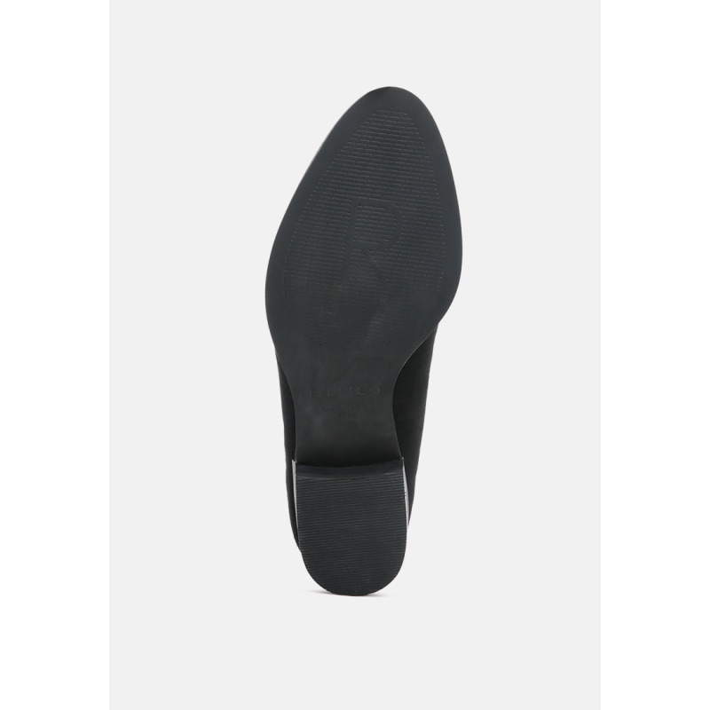 Thumbnail of Paulina Black Suede Leather Loafers image