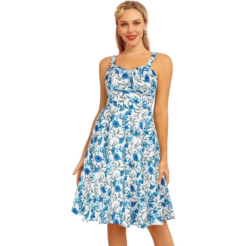 Thumbnail of La Dolce Vita Dress - Floral Blue image