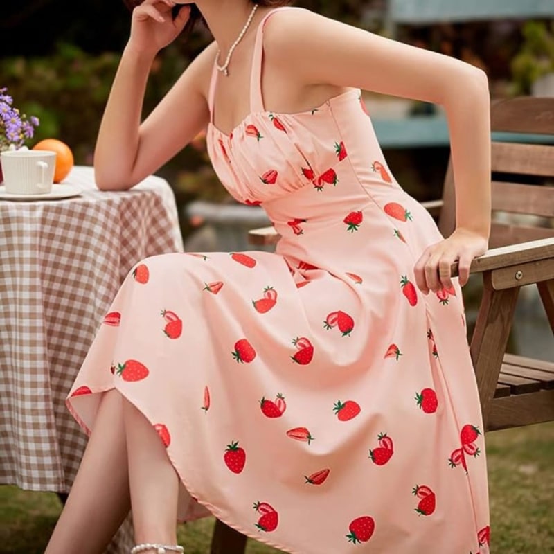 Thumbnail of La Dolce Vita Dress - Strawberry & Pink image