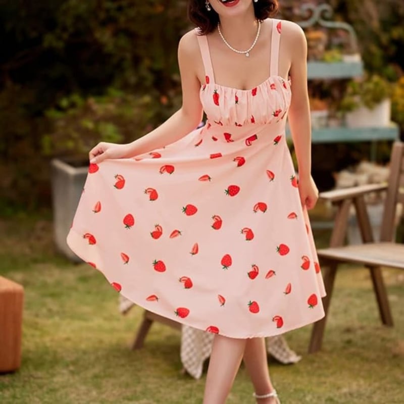 Thumbnail of La Dolce Vita Dress - Strawberry & Pink image