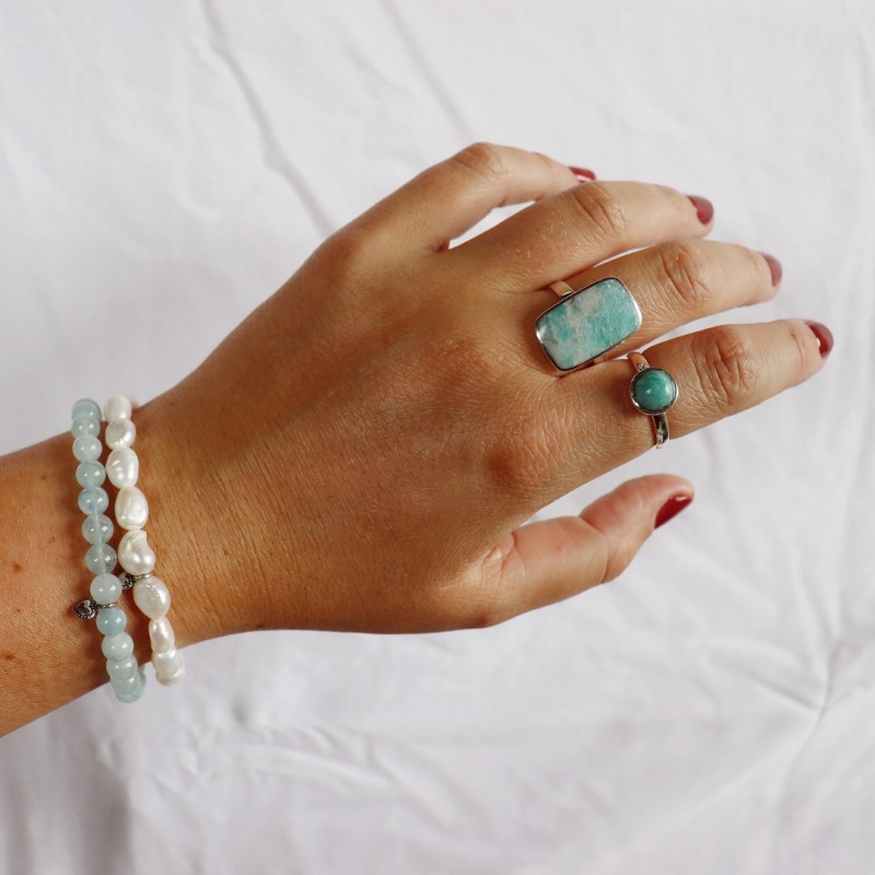 Thumbnail of La Stèle Amazonite Rectangle Ring image