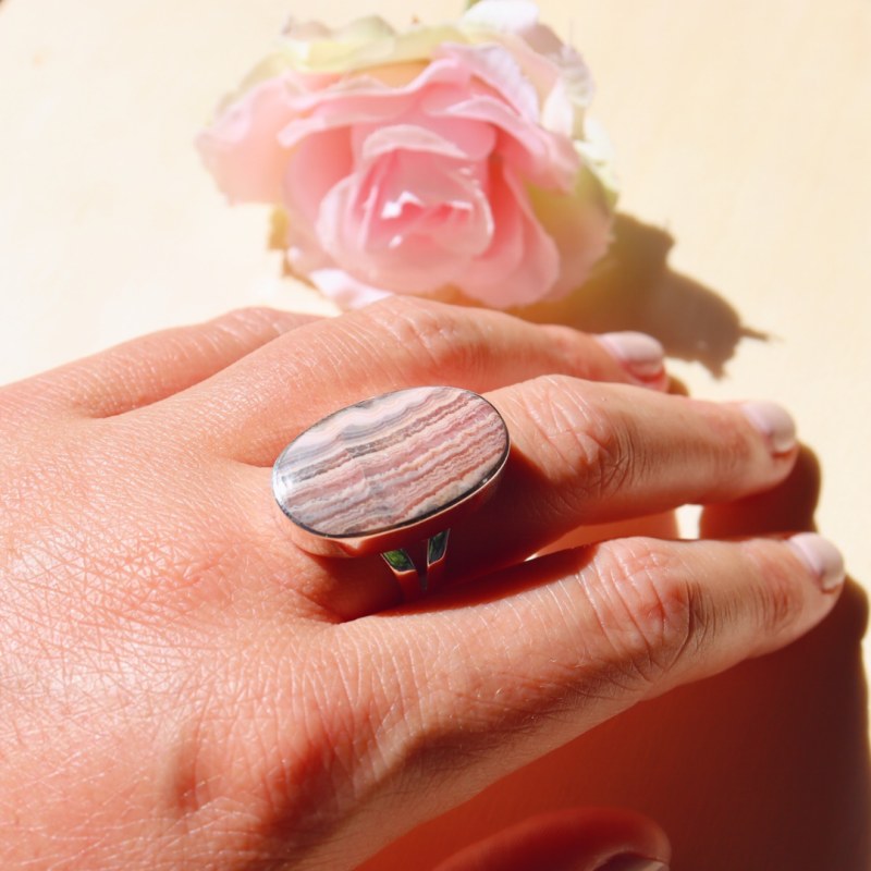 Thumbnail of La Stèle Rhodochrosite Ring image