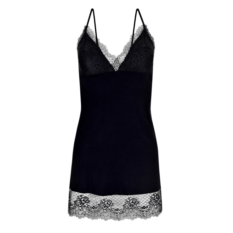 Black chemise nightgown sale