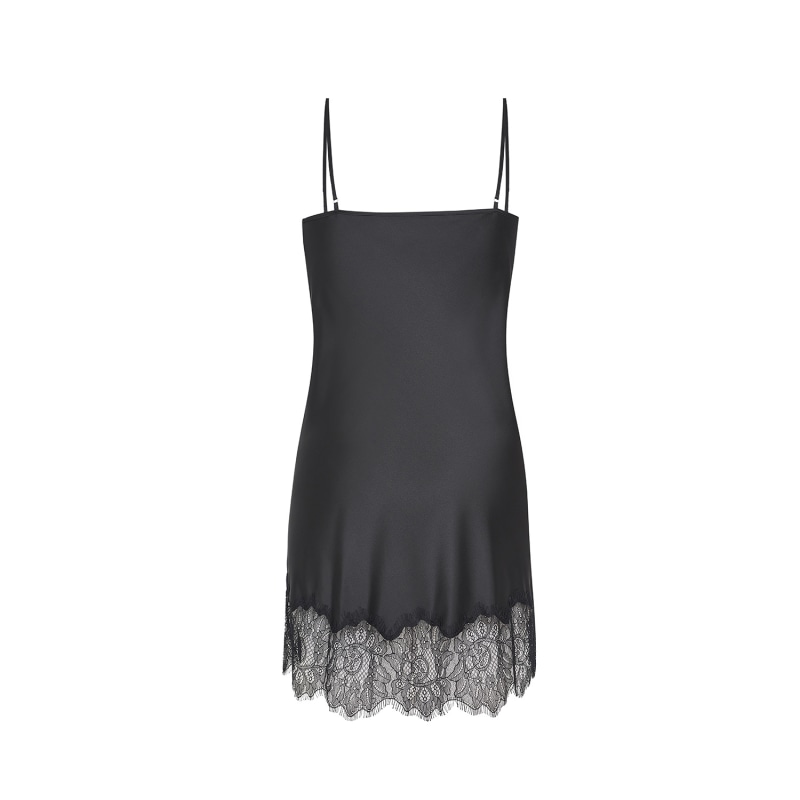 Thumbnail of Lace Detailed Mini Dress - Black image