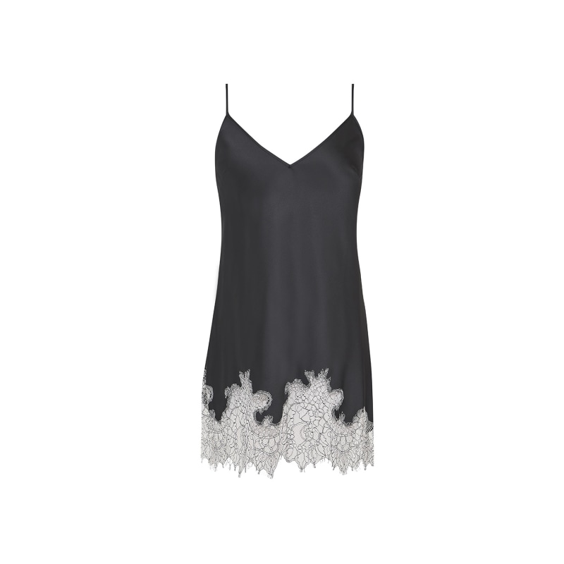 Thumbnail of Lace Detailed Mini Dress - Black&White Lace image