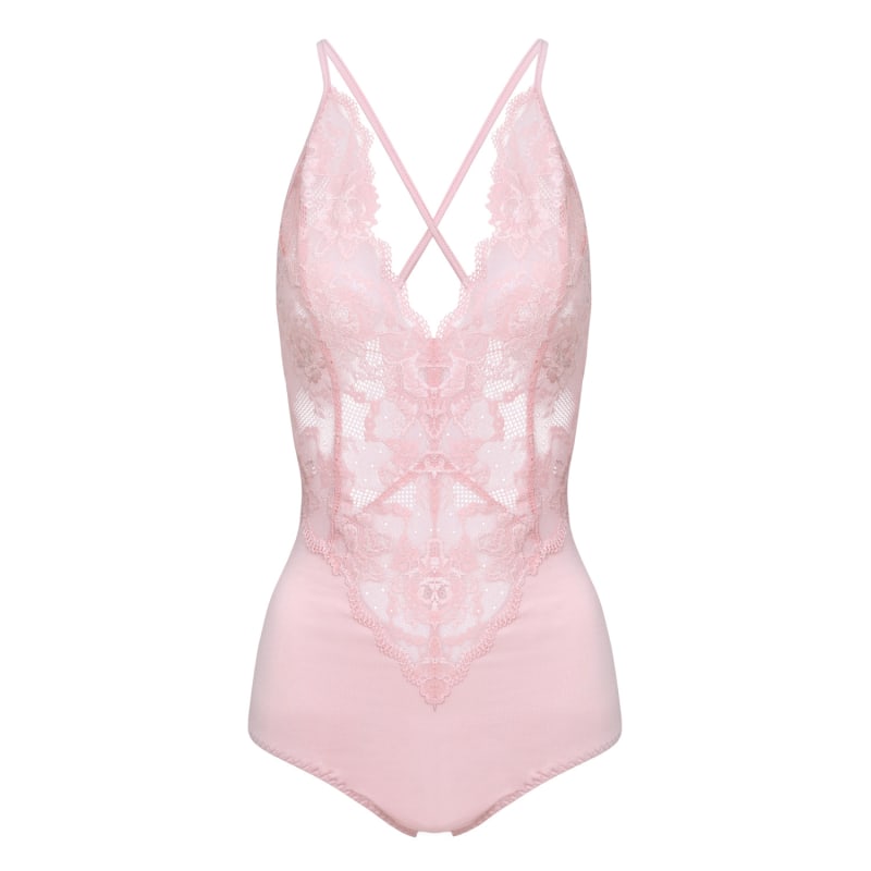 Light pink lace bodysuit clearance