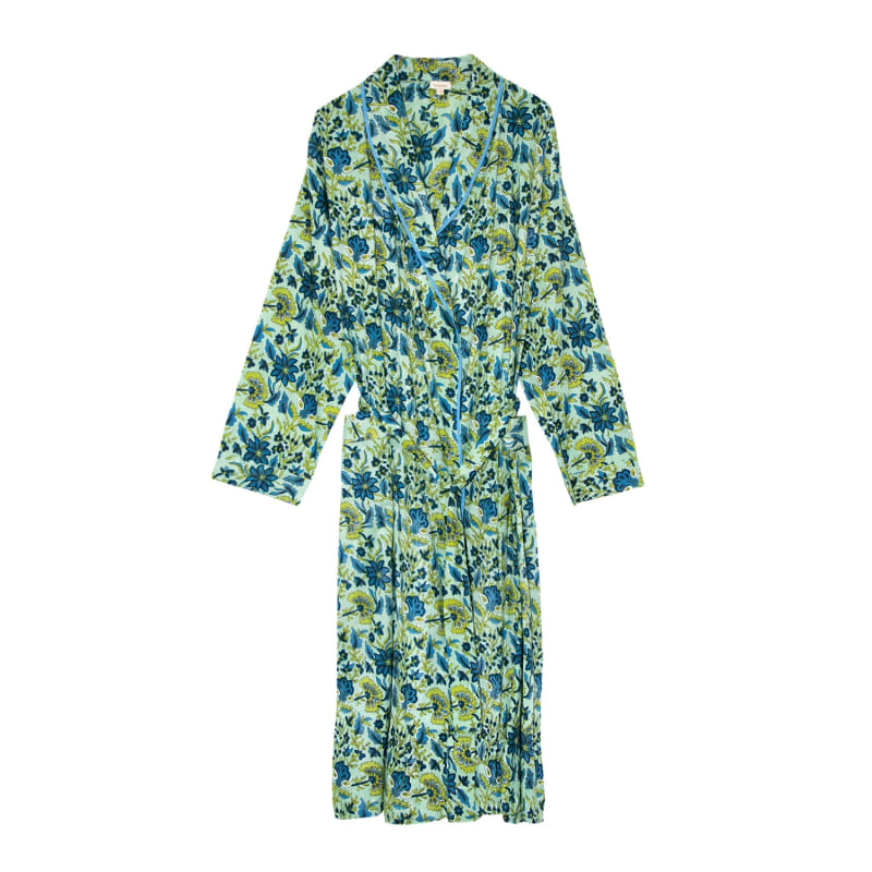 Thumbnail of Ladies Indian Cotton Robe - Lime Patchouli image