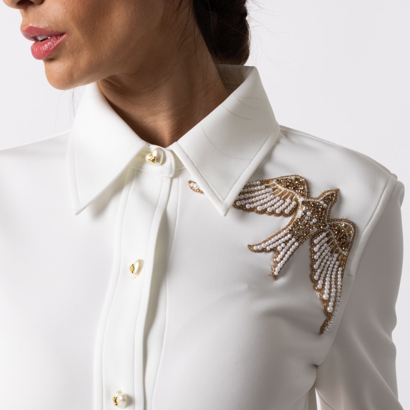 Thumbnail of Laines Couture Shirt With Embellished Pearl Bird Shirt image