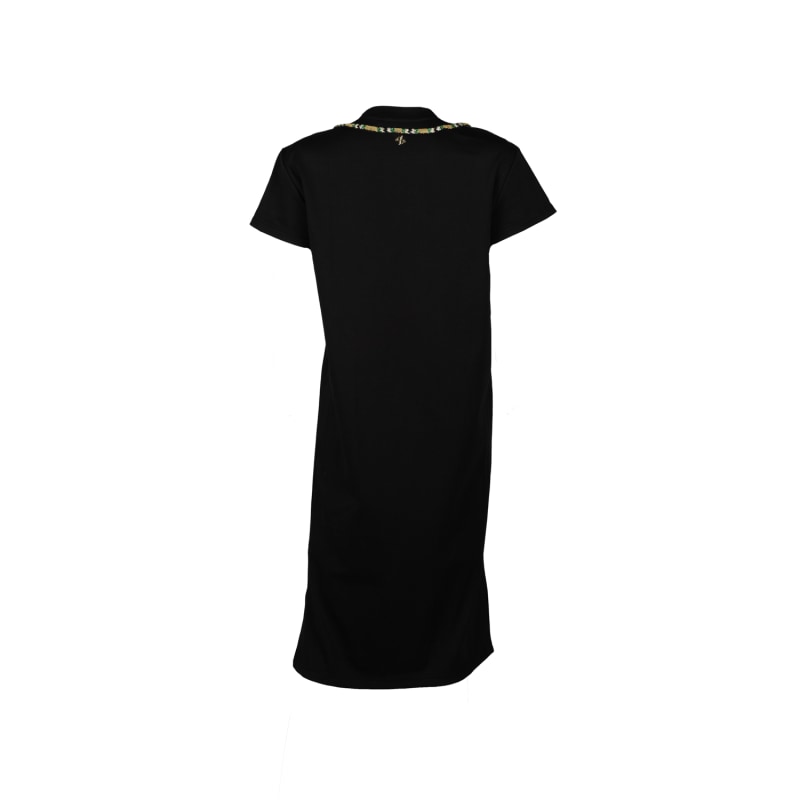 Thumbnail of Laines Couture T-Shirt Dress With Embellished Green & Gold Wrap Around Snake image