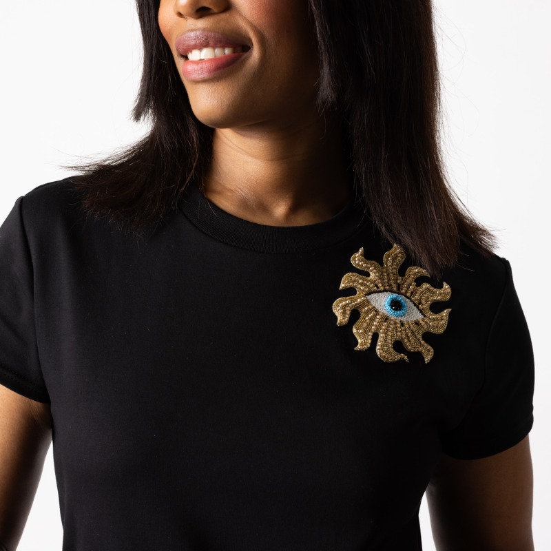 Thumbnail of Laines Couture T-Shirt Dress With Embellished Mystic Eye image