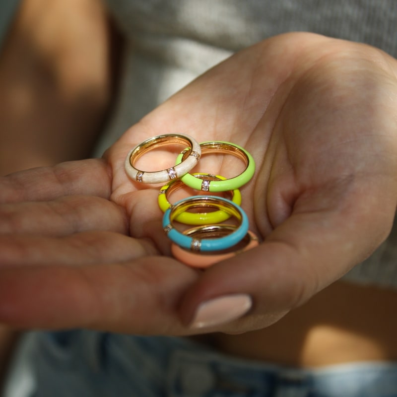 Thumbnail of Lamill Enamel Stacking Ring - Evergreen image