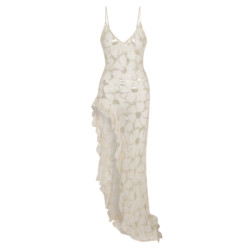 Ivory ruffle dress shop