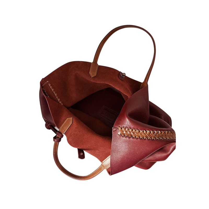 Large Lidia Cognac Slouchy Tote Bag bixi awotan Wolf Badger