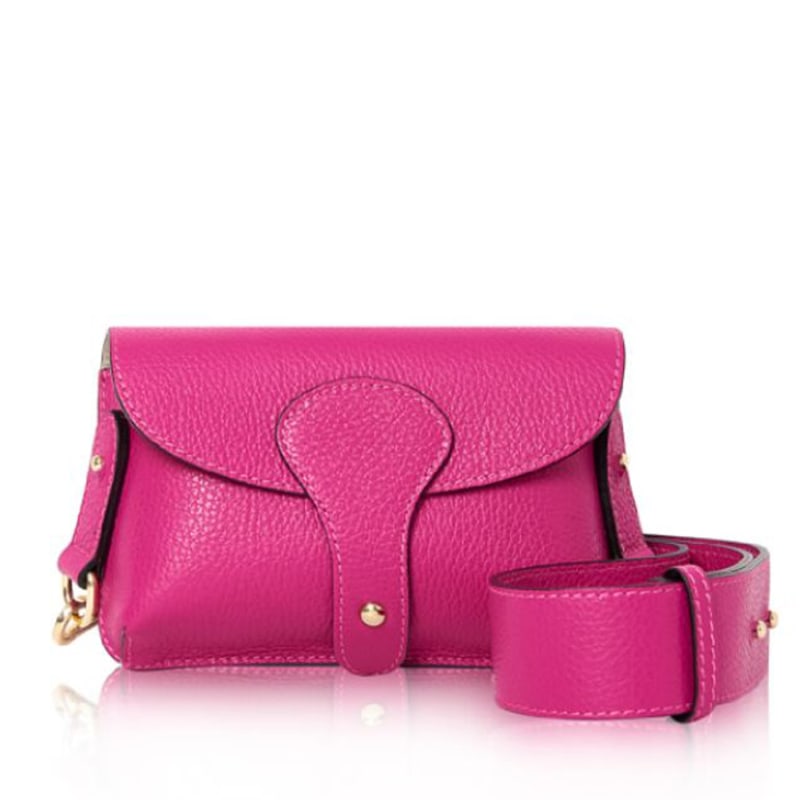 Large Luca Crossbody Bag In Fuchsia Pink Betsy Floss Wolf Badger