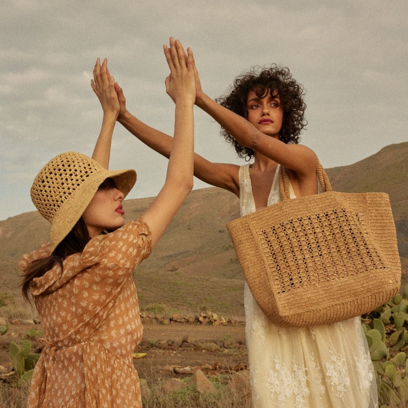 Large raffia bag shop