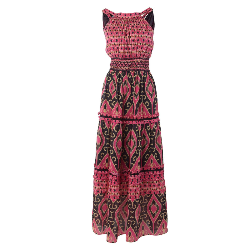 Thumbnail of Larysa Smocked Maxi Dress - Halter Neck Tier Ruffled Maxi Dress With Smocked Waist image