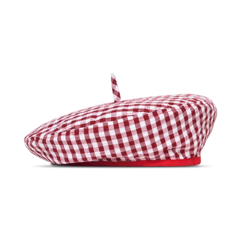 Thumbnail of Simone Gingham Beret Hat, In Red image