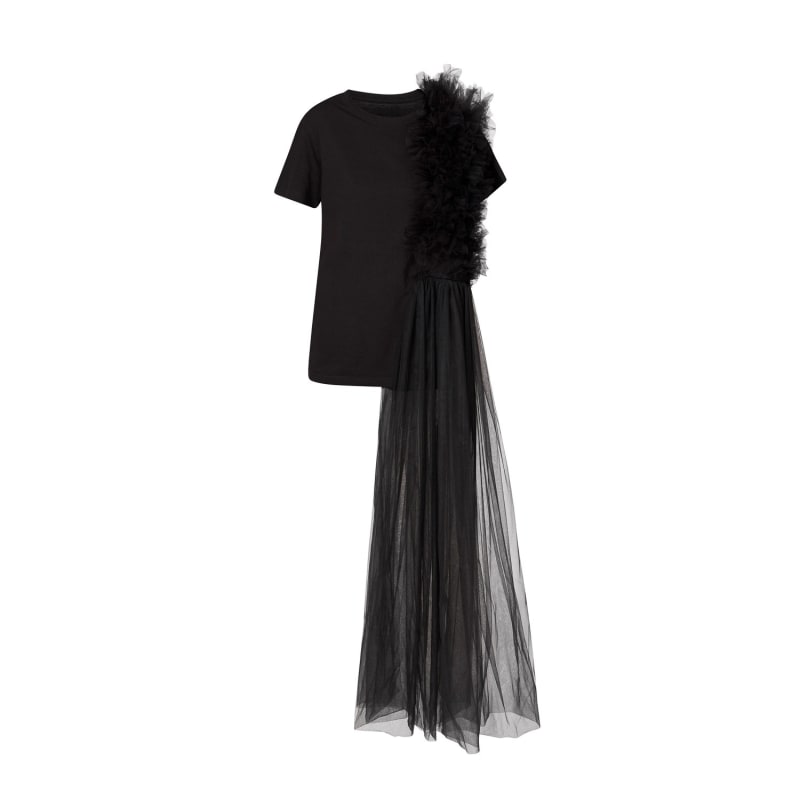 Layered Black Tulle T-Shirt | LIA ARAM | Wolf & Badger Layered Black Tulle T-Shirt | LIA ARAM | Wolf & Badger