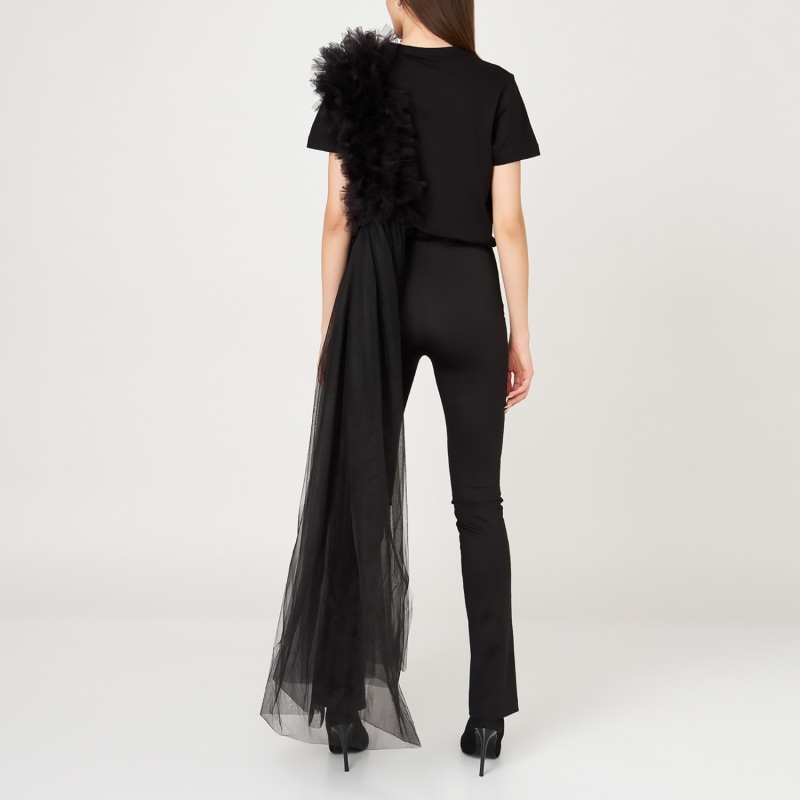 Layered Black Tulle T-Shirt | LIA ARAM | Wolf & Badger Layered Black Tulle T-Shirt | LIA ARAM | Wolf & Badger