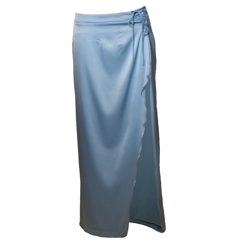 Thumbnail of Lazuline Blue Silk Maxi Skirt image