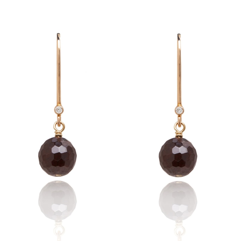 Thumbnail of January Birthstone Earrings In Garnet image