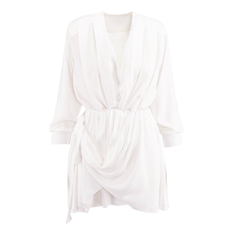 Thumbnail of White Dress With Adjustable Draping image