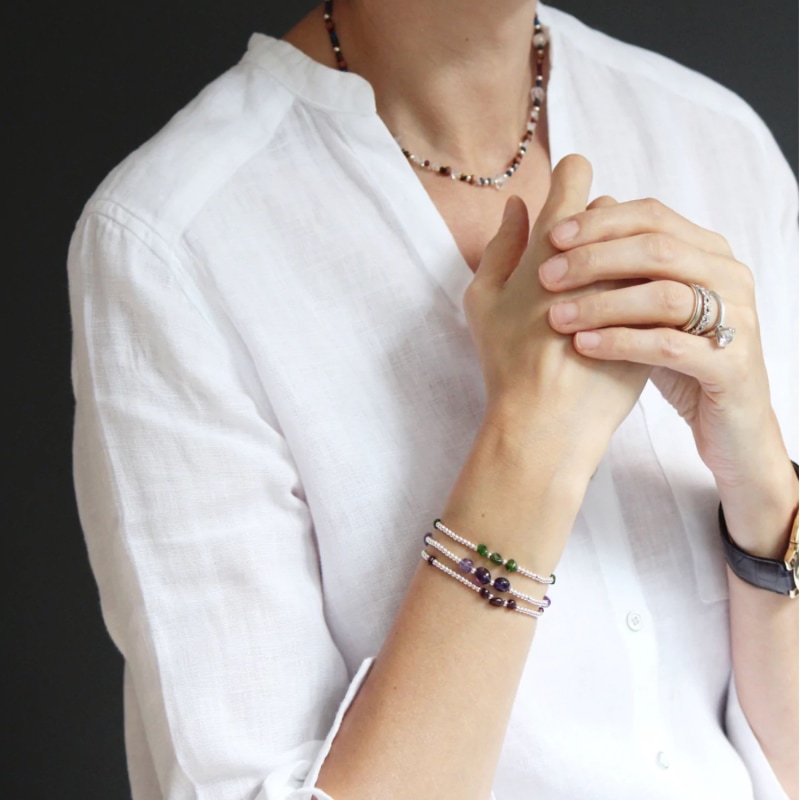 December Birthstone Bracelet Rose Gold by Gosia Orlowska