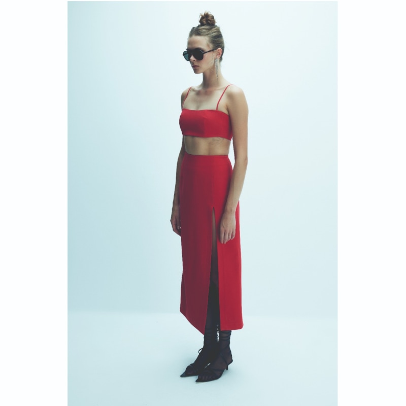 Thumbnail of Lalia Crepe Top In Paprika Red image