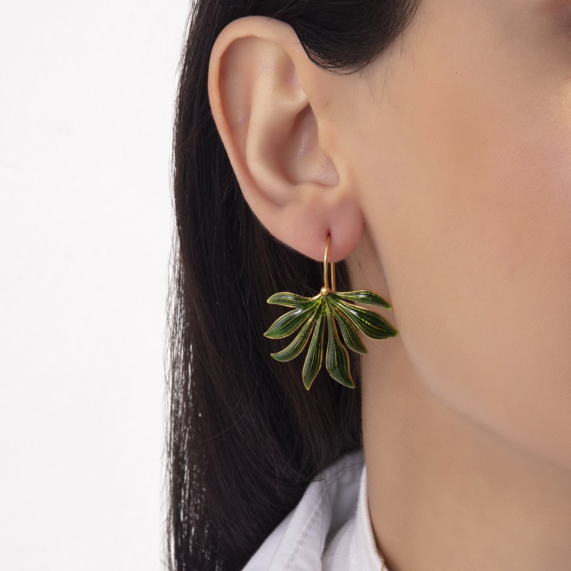 Thumbnail of Leaf Earrings - Green image