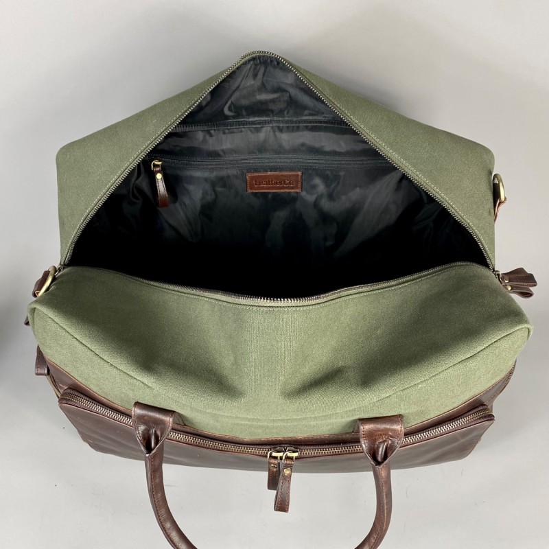 Thumbnail of Leather & Canvas Mix Weekend Holdall image