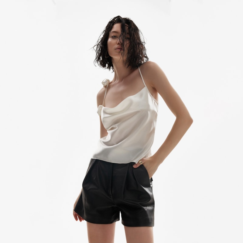 Thumbnail of Leather Shorts In Black image