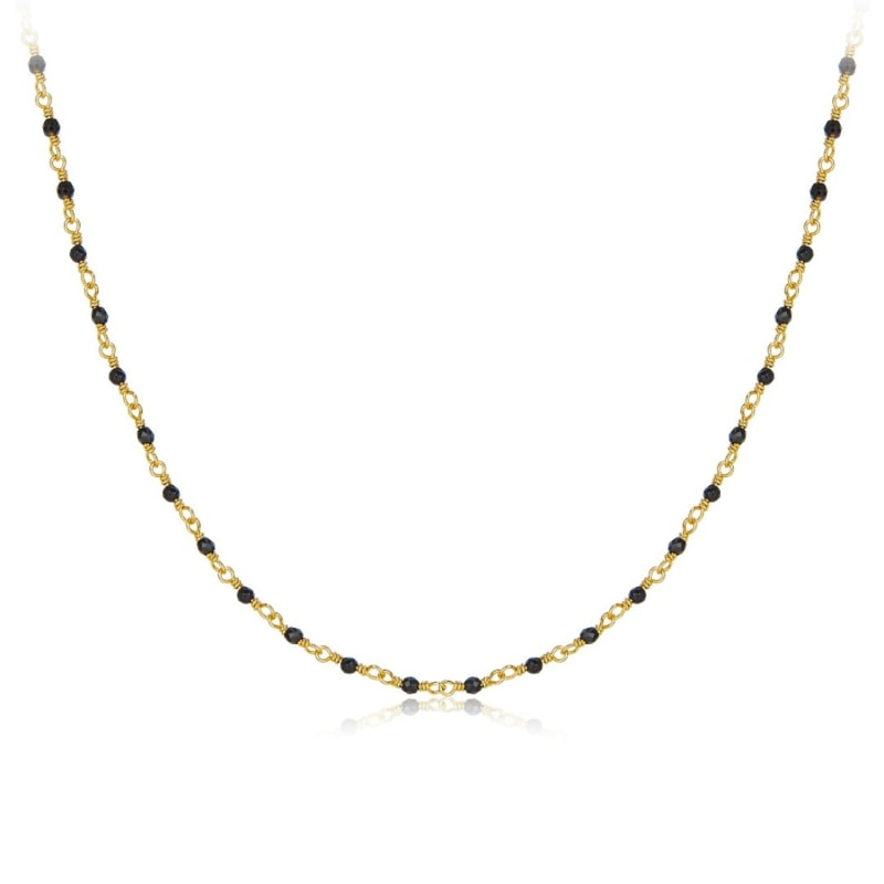 Thumbnail of Leb Gold Vermeil Black Onyx Necklace image