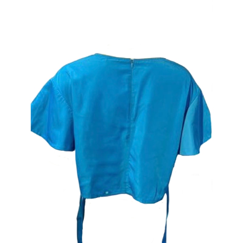 Thumbnail of Leda Cropped Short Sleeve Top -Blue image