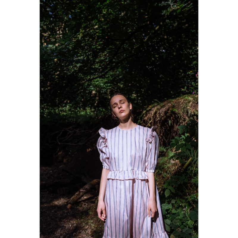 Thumbnail of Leja Pastel Stripes Midi Dress image