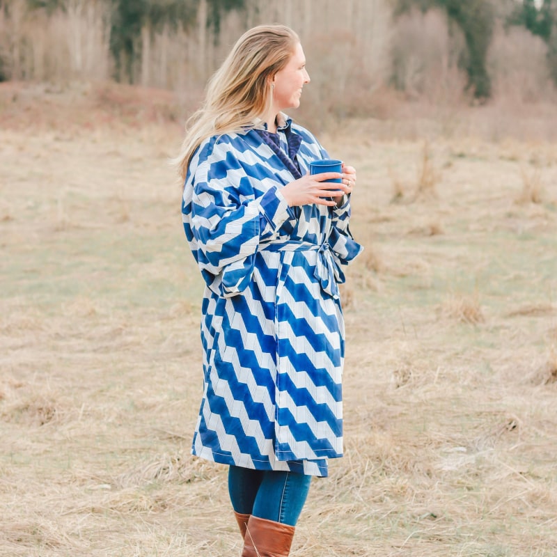 Organic cotton kimono robe clearance
