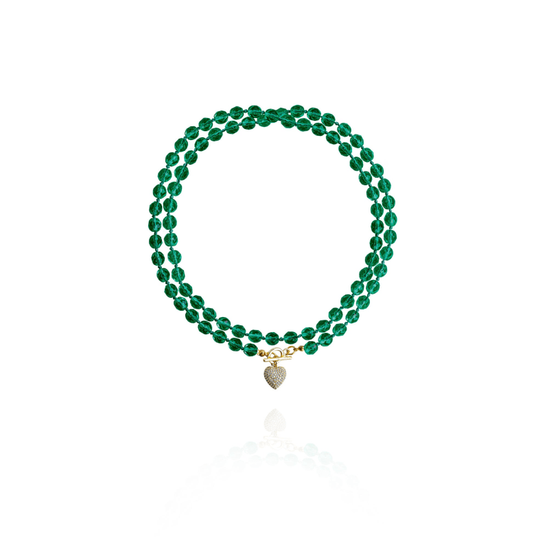 Thumbnail of Leni Loop Necklace In Emerald image