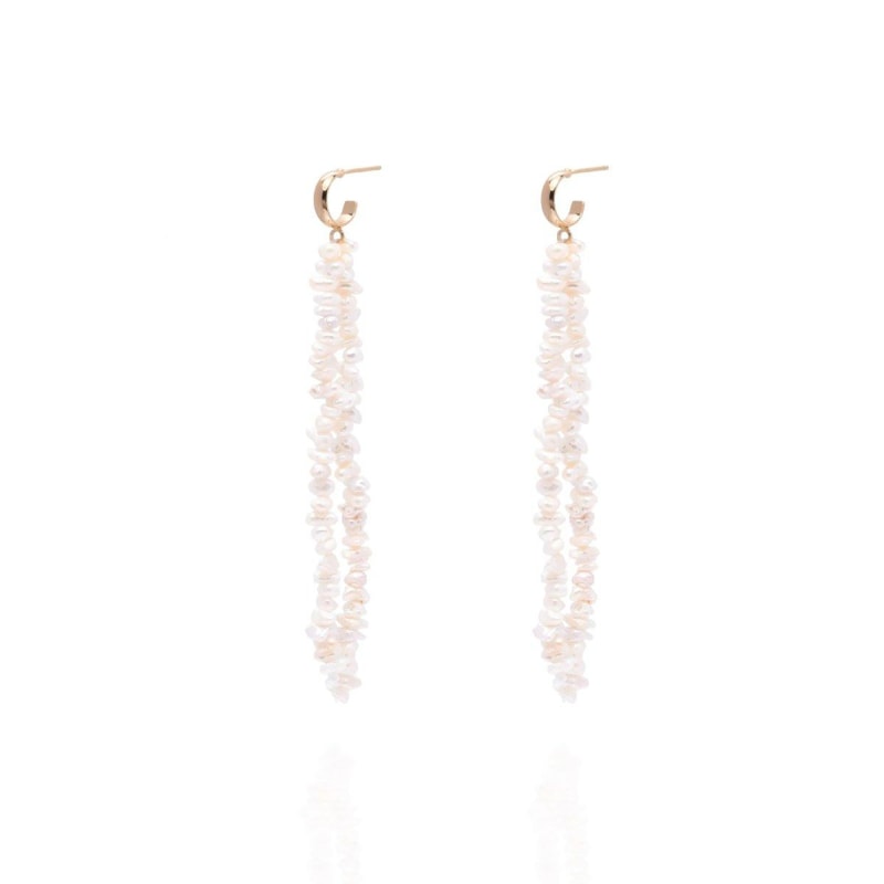 Thumbnail of Leona Keshi Pearl Gold Drop Earrings image