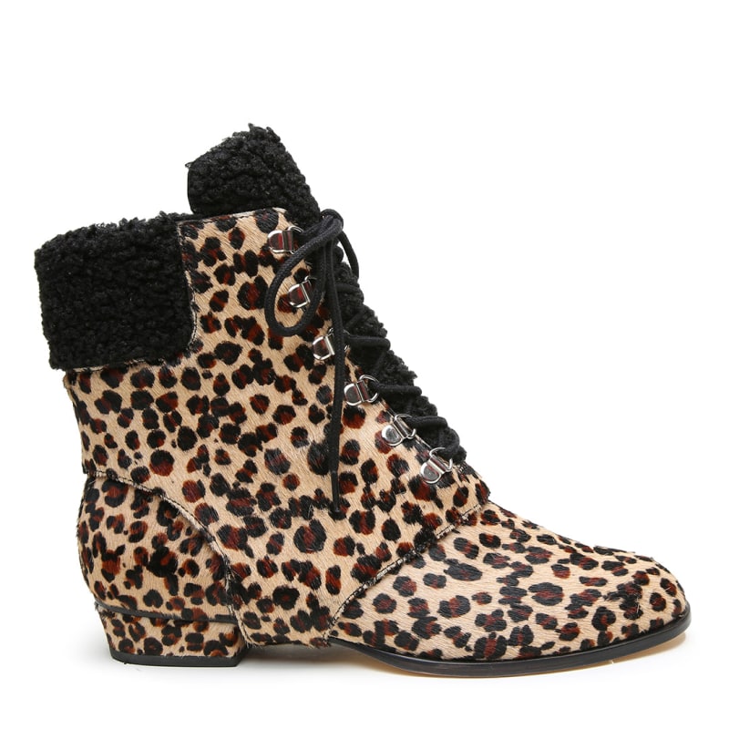 Leopard print lace up boots top