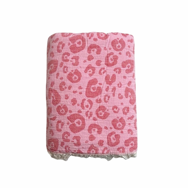 Pink leopard baby blanket online