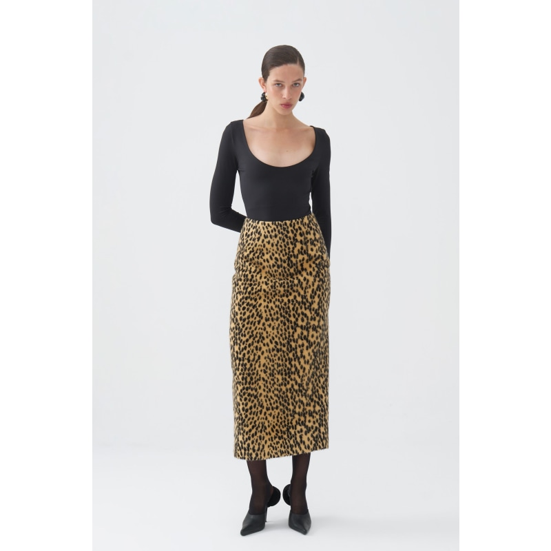 Pencil skirt leopard print on sale
