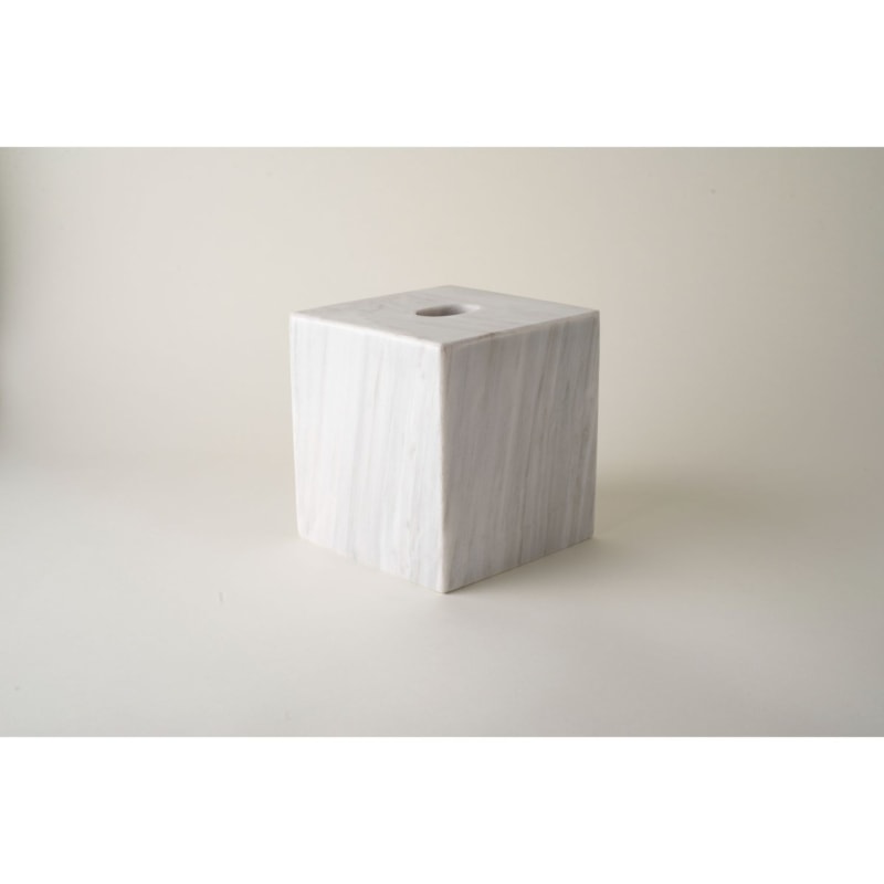 Thumbnail of Less Is More Tissue Box - White Marble image