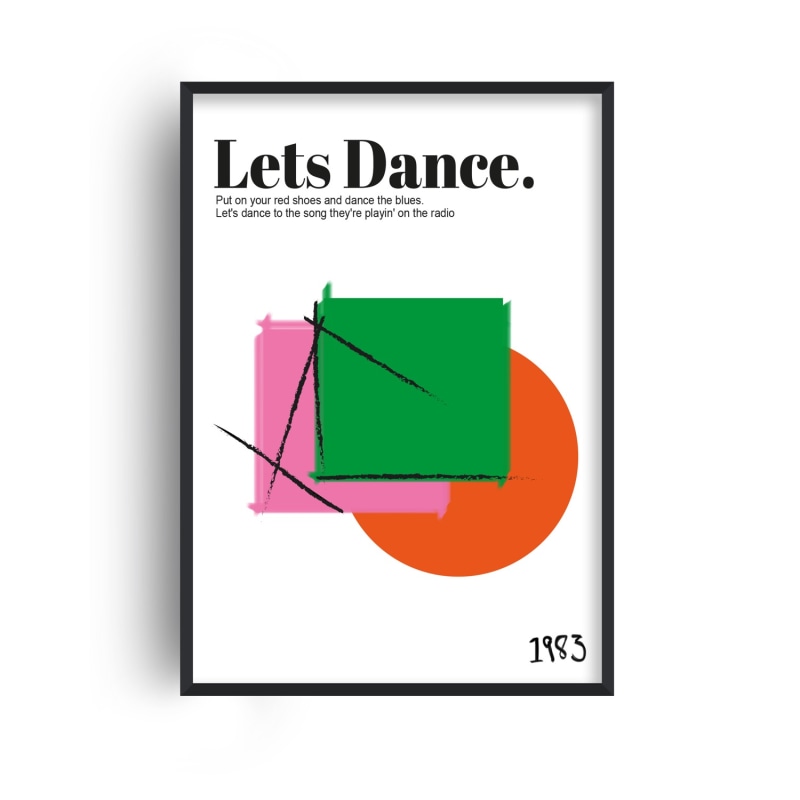 Thumbnail of Lets Dance David Bowie Inspired Abstract Retro GicléE Art Print image