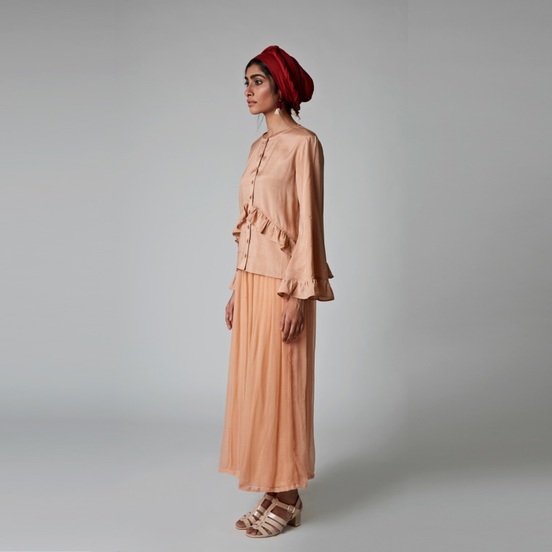 Thumbnail of The Nyam Wide-Leg Trousers In Coral image