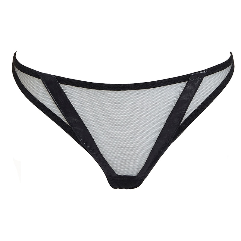 Nina Leather & Mesh Thong, Something Wicked