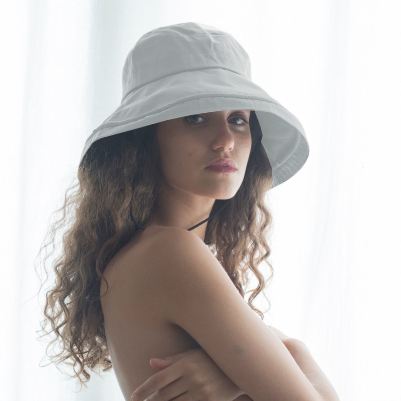 Thumbnail of Light Grey Sun Protection Hat For Women image