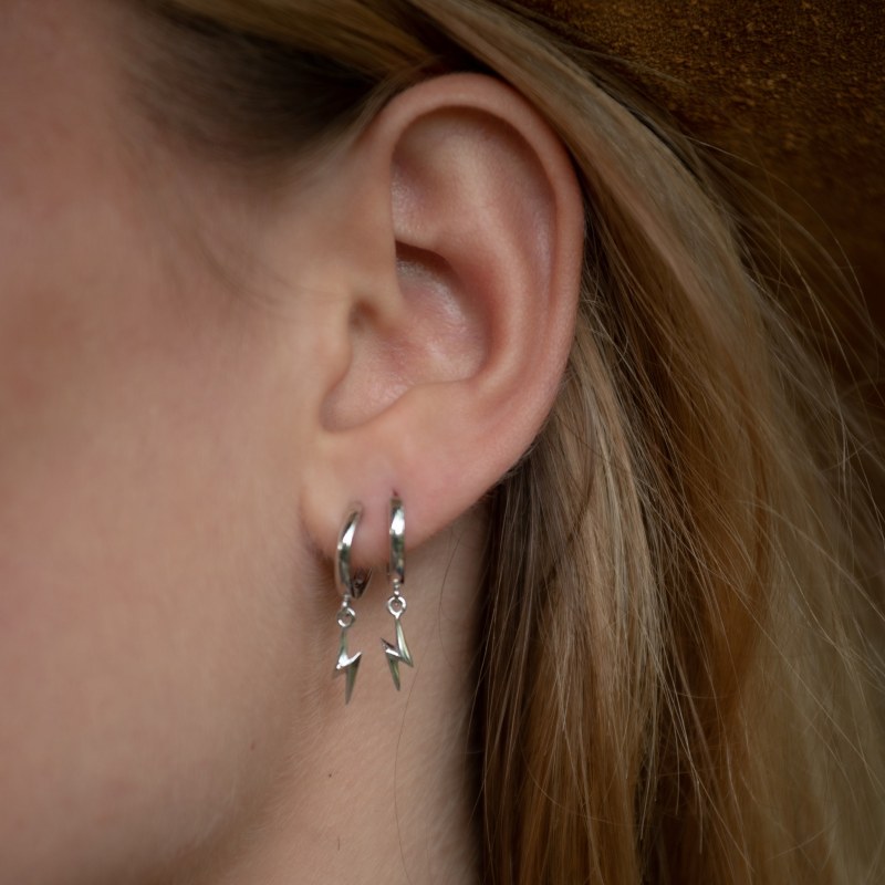 Delicate charm hoop earring online