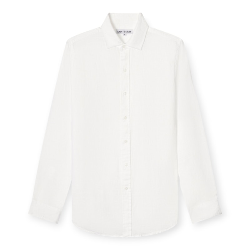 Thumbnail of Slim Fit Lightweight Linen Shirt – White image