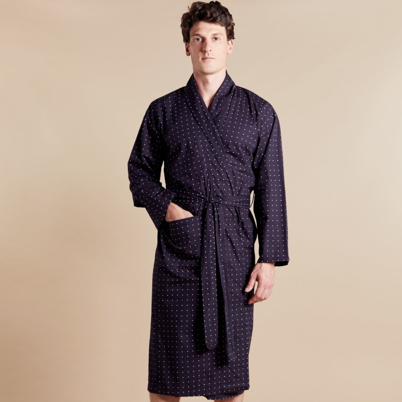 Lightweight Men s Dressing Gown Atlas Grey Bown Of London Wolf Badger