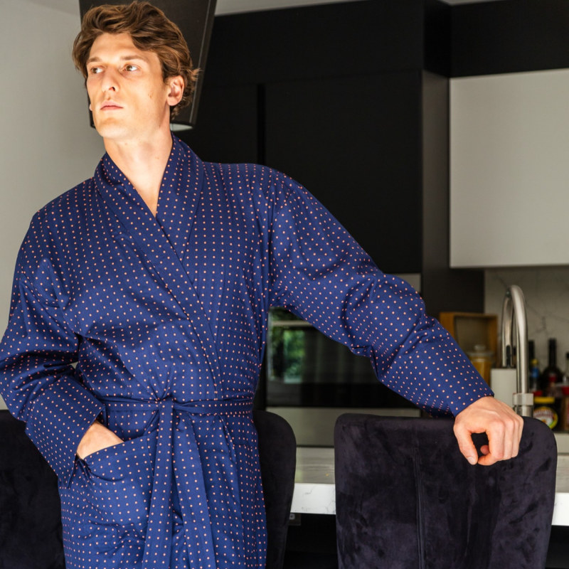 Thumbnail of Lightweight Men's Dressing Gown - Pacific image