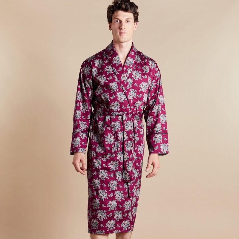 Mens pink dressing gown 2025